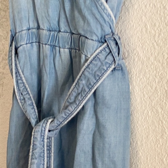 Cloth & Stone Anthropologie Light denim Blue Dress w/tie waist Size Small - Picture 3 of 8